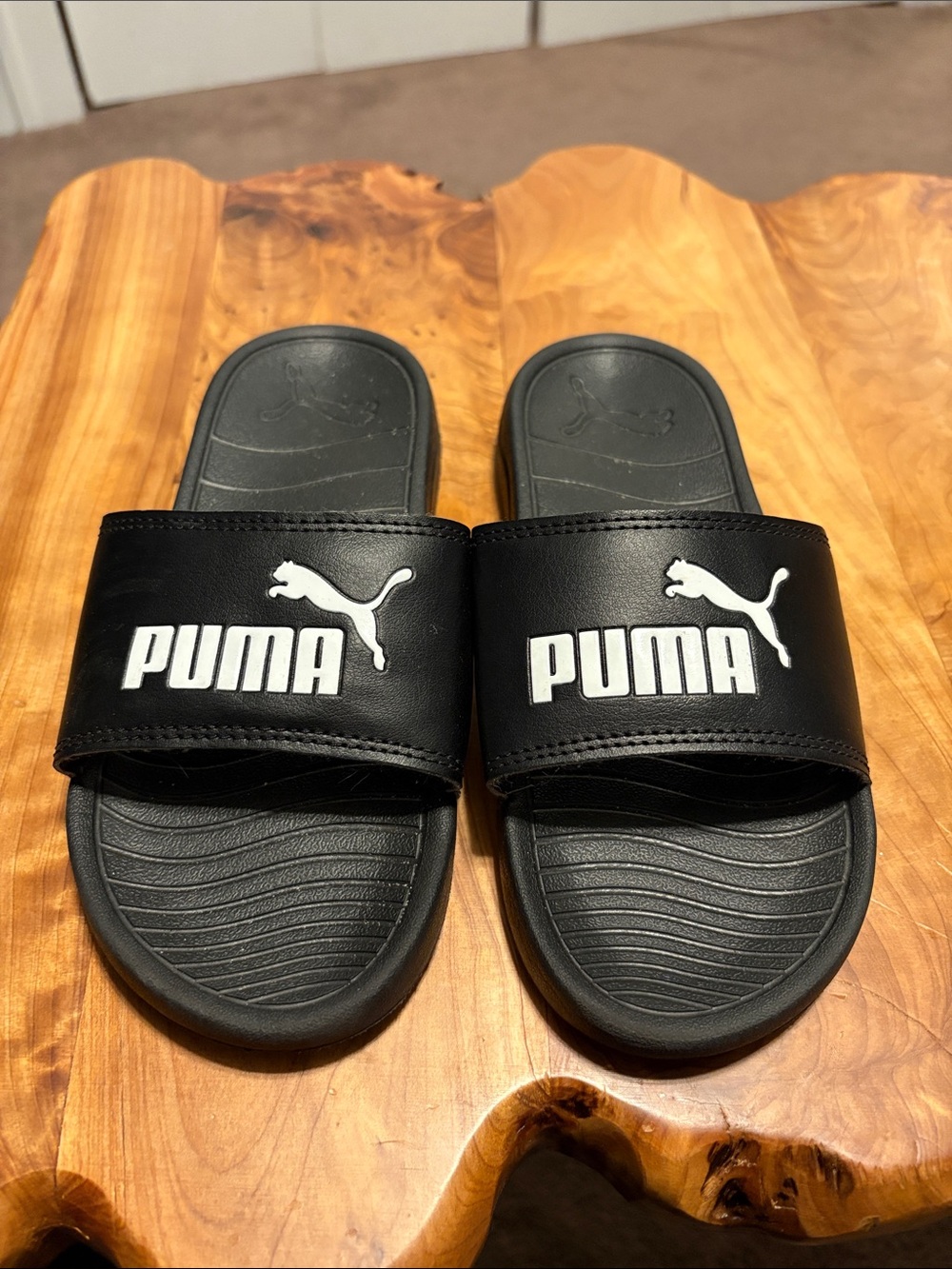 PUMA Boys Cool Cat 2.0 Slide Sandals - black size 1